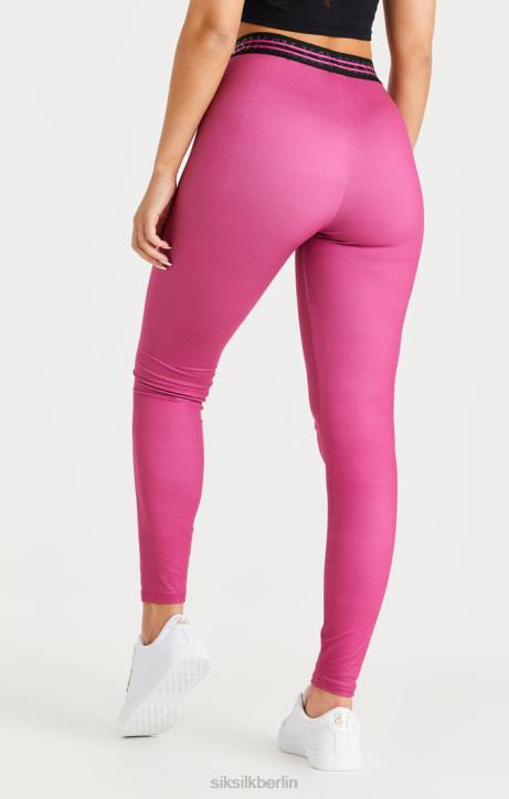 Frauen SikSilk Rosa Tape-Leggings Bekleidung J0NL171