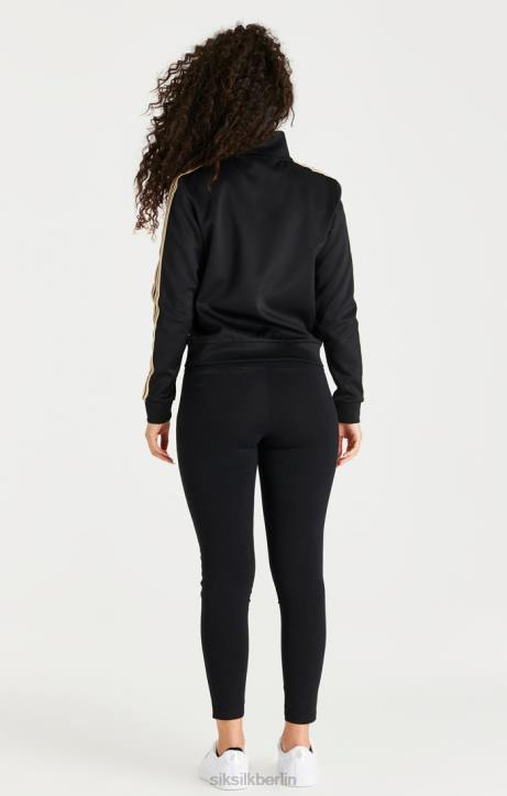 Frauen SikSilk Schwarze Leggings mit hoher Taille Bekleidung J0NL173
