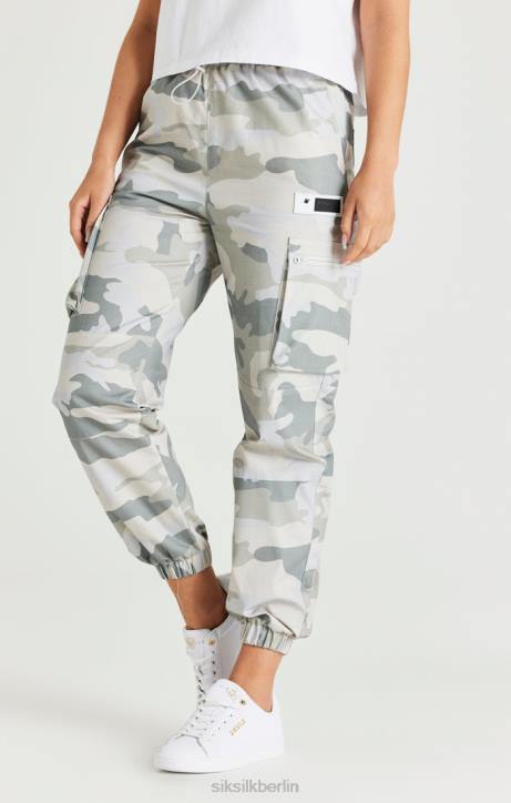 Frauen SikSilk Camo-Rip-Stop-Cargohose Bekleidung J0NL180