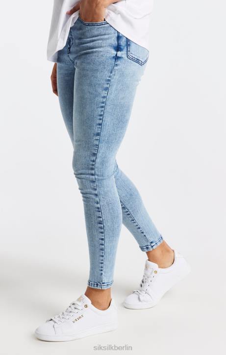 Frauen SikSilk Essential Skinny Denim-Jeans in heller Waschung Bekleidung J0NL193