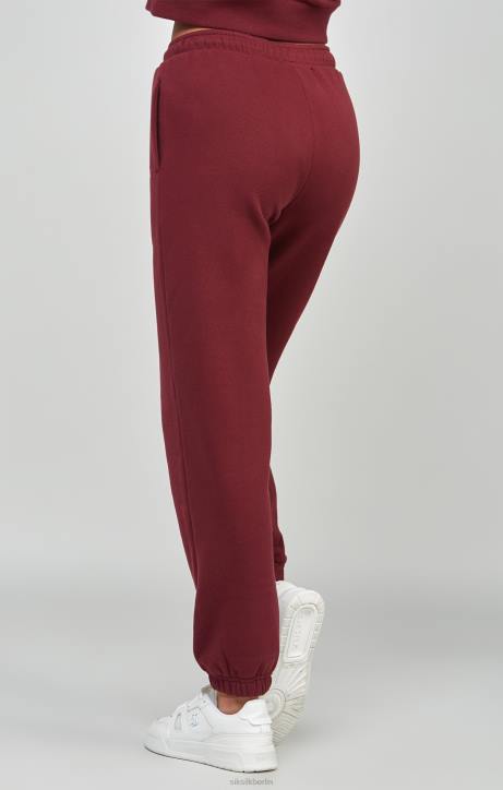 Frauen SikSilk Burgunderrote, übergroße Jogginghose Bekleidung J0NL178