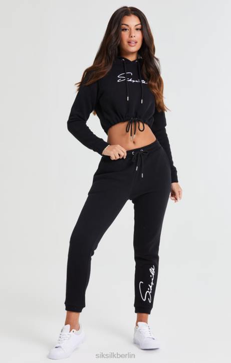 Frauen SikSilk Essential Jogger – Schwarz Bekleidung J0NL166