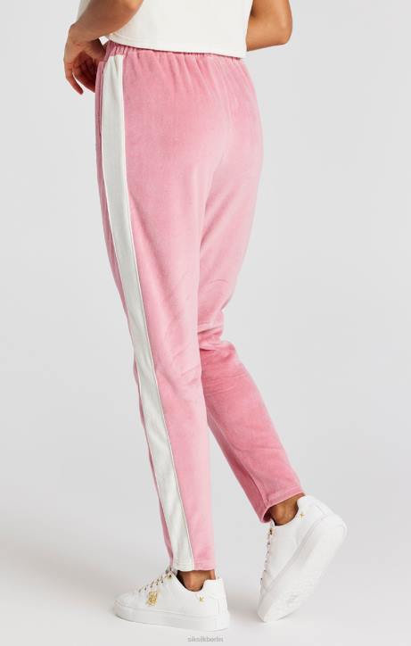 Frauen SikSilk Rosa Velours-Trainingshose Bekleidung J0NL163