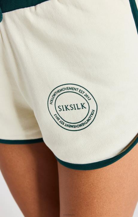Frauen SikSilk Ecrufarbene Läufershorts Bekleidung J0NL197