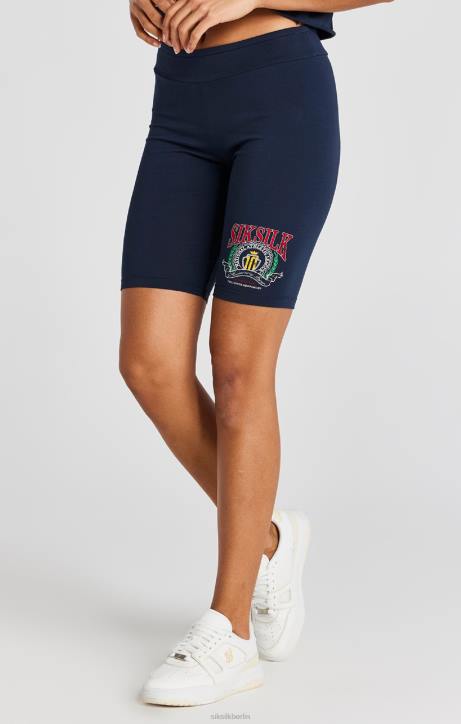 Frauen SikSilk Marineblaue College-Radshorts Bekleidung J0NL194