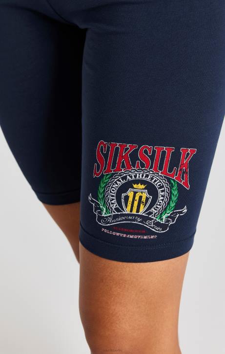 Frauen SikSilk Marineblaue College-Radshorts Bekleidung J0NL194