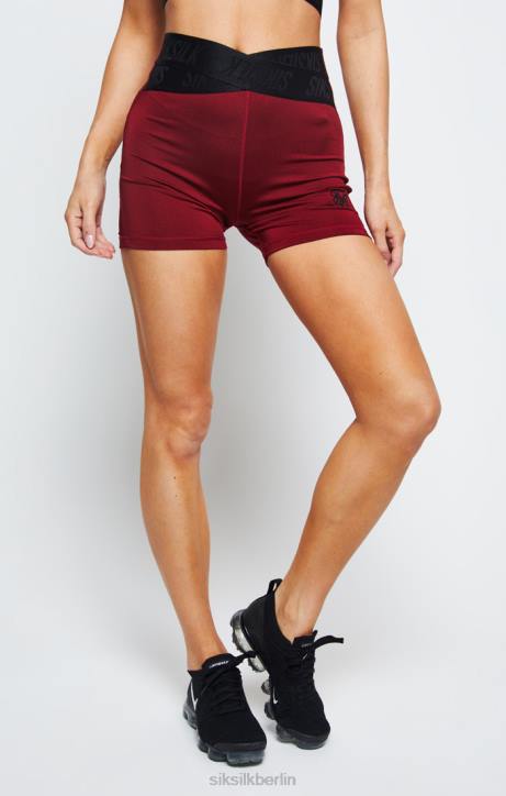 Frauen SikSilk Turnhose mit Wickelband – rot Bekleidung J0NL203