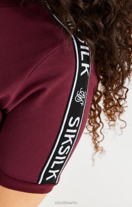 Frauen SikSilk Burgunderfarbenes, figurbetontes Bandkleid Bekleidung J0NL141