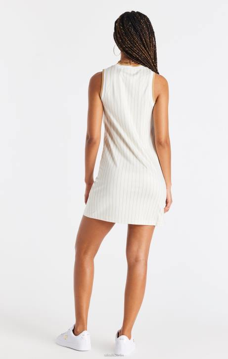 Frauen SikSilk Luxuriöses Basketballkleid – Ecru und Gold Bekleidung J0NL150