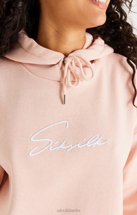 Frauen SikSilk Rosafarbenes, übergroßes Kapuzenkleid Bekleidung J0NL152