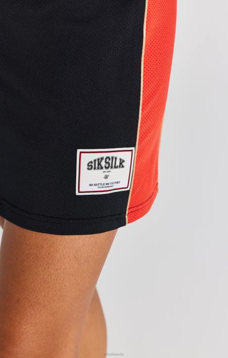 Frauen SikSilk Schwarz getäfeltes Basketballkleid Bekleidung J0NL147