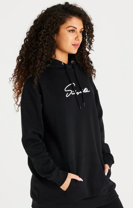Frauen SikSilk Schwarzes, übergroßes Kapuzenkleid Bekleidung J0NL154