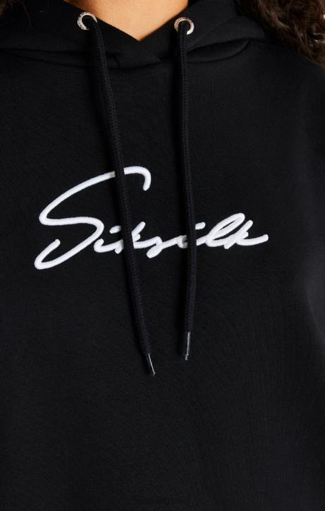 Frauen SikSilk Schwarzes, übergroßes Kapuzenkleid Bekleidung J0NL154