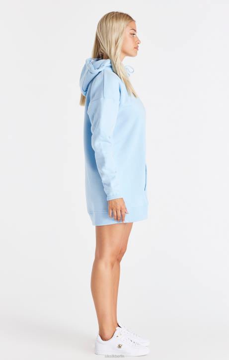 Frauen SikSilk Signature Essentials Kapuzenkleid – Blau Bekleidung J0NL148