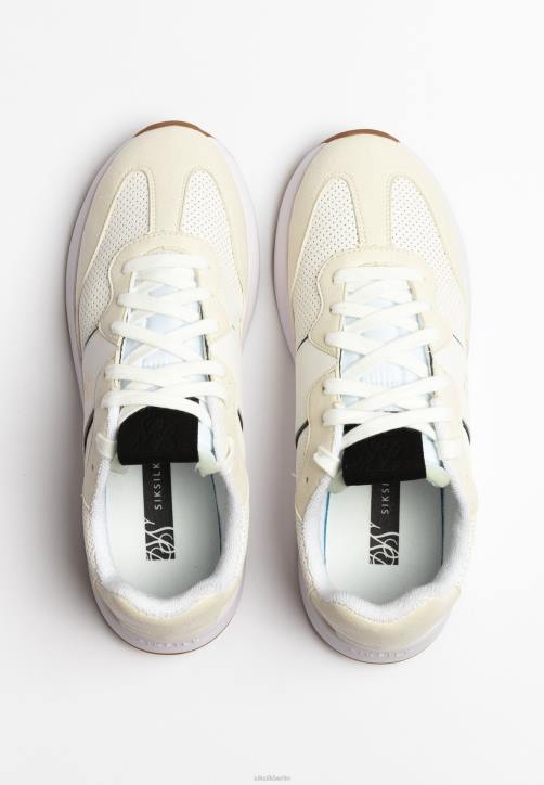 Frauen SikSilk Ecru-Wira-Racer-Trainer Schuhwerk J0NL251
