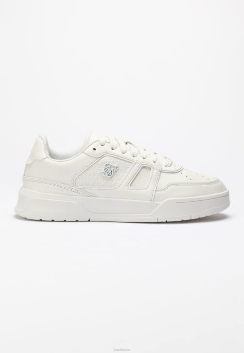 Frauen SikSilk Off-White-Low-Top-Court-Sneaker Schuhwerk J0NL268