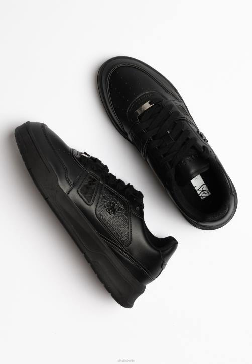 Frauen SikSilk Schwarzer Low-Top-Court-Sneaker Schuhwerk J0NL263