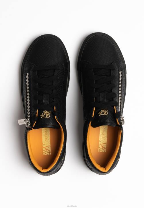 Frauen SikSilk Schwarzes Kirkie-Schlangenleder Schuhwerk J0NL277