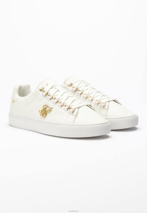 Frauen SikSilk Weißer Barra-Schlangenledereffekt Schuhwerk J0NL269