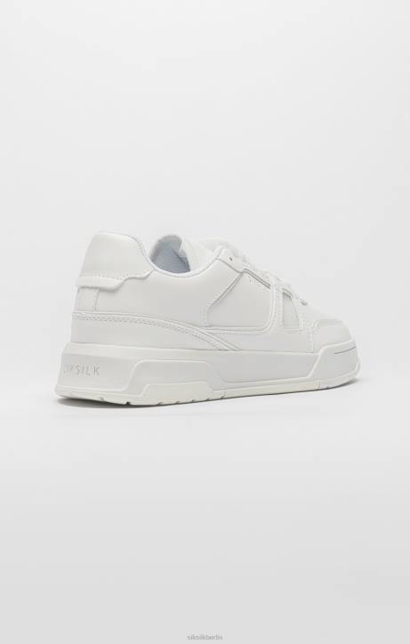 Frauen SikSilk Weißer Low-Top-Court-Sneaker Schuhwerk J0NL272