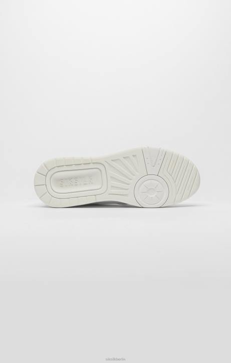 Frauen SikSilk Weißer Low-Top-Court-Sneaker Schuhwerk J0NL272