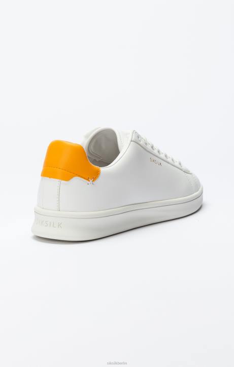 Frauen SikSilk Weißer Low-Top-Freizeitsneaker Schuhwerk J0NL250