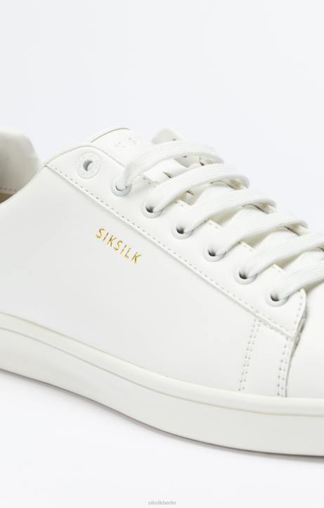 Frauen SikSilk Weißer Low-Top-Freizeitsneaker Schuhwerk J0NL250