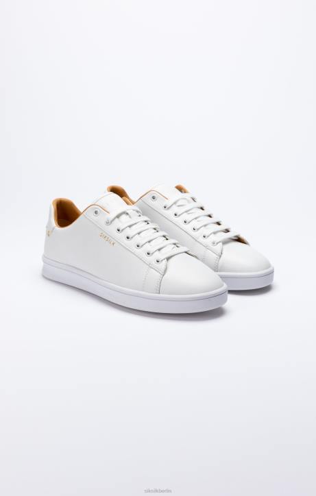 Frauen SikSilk Weißer Low-Top-Freizeitsneaker Schuhwerk J0NL259