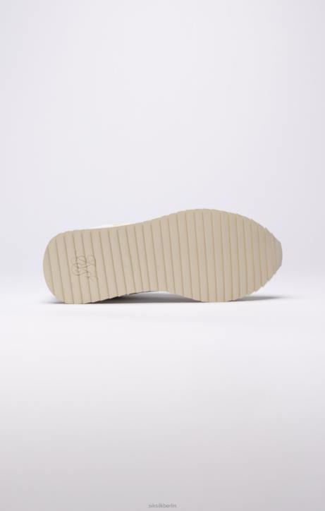 Frauen SikSilk Weißer Retro-Lauftrainer Schuhwerk J0NL276