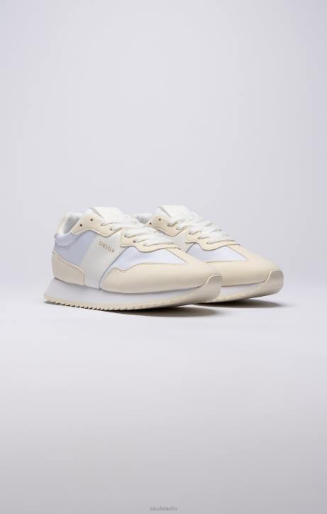 Frauen SikSilk Weißer Retro-Lauftrainer Schuhwerk J0NL276