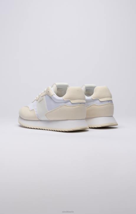 Frauen SikSilk Weißer Retro-Lauftrainer Schuhwerk J0NL276