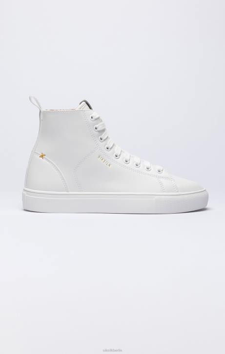 Frauen SikSilk Weißer klassischer High-Top-Sneaker Schuhwerk J0NL257