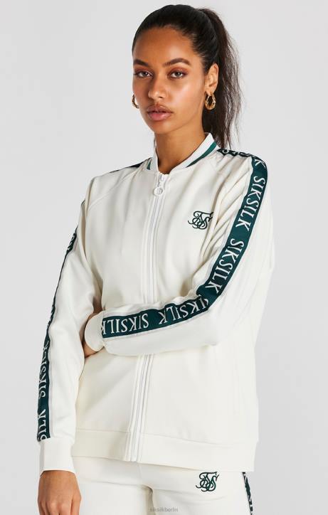 Frauen SikSilk Ecru-Tape-Bomberjacke Bekleidung J0NL89