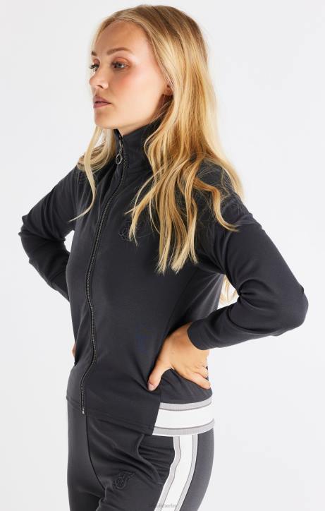 Frauen SikSilk Graues Trainingsoberteil mit Reißverschluss Bekleidung J0NL81