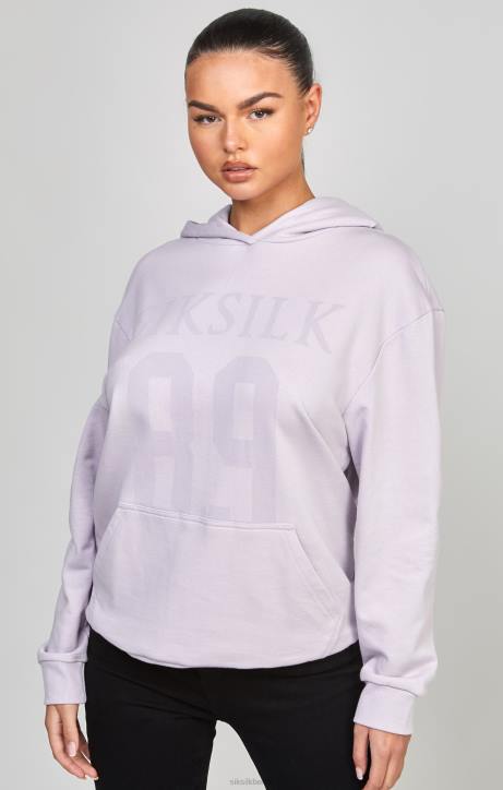 Frauen SikSilk Lila übergroßer 89-Kapuzenpullover Bekleidung J0NL115