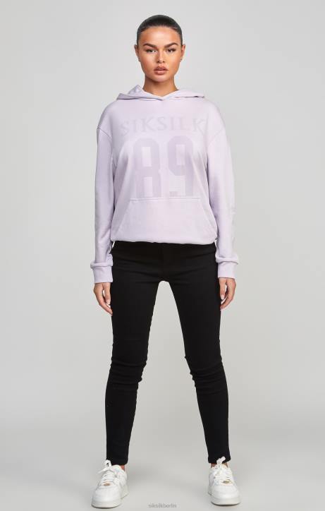 Frauen SikSilk Lila übergroßer 89-Kapuzenpullover Bekleidung J0NL115