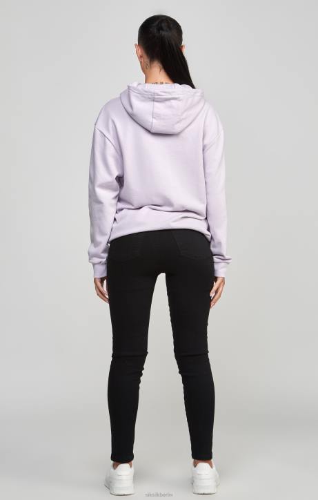 Frauen SikSilk Lila übergroßer 89-Kapuzenpullover Bekleidung J0NL115