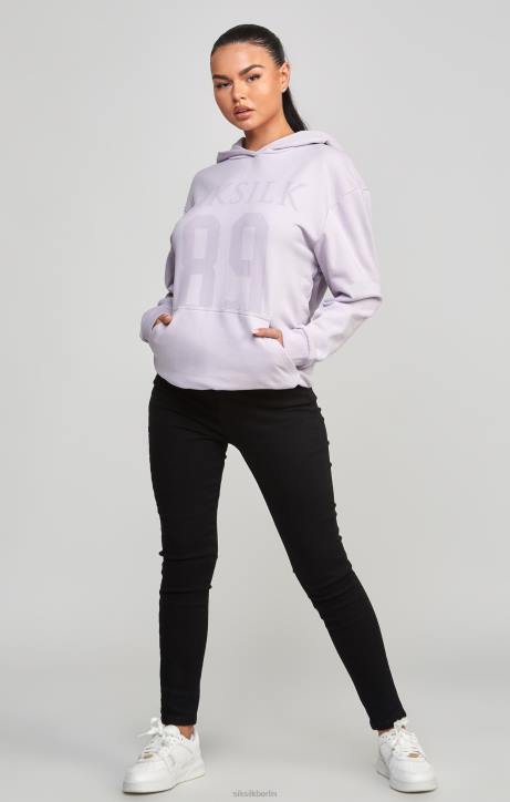 Frauen SikSilk Lila übergroßer 89-Kapuzenpullover Bekleidung J0NL115
