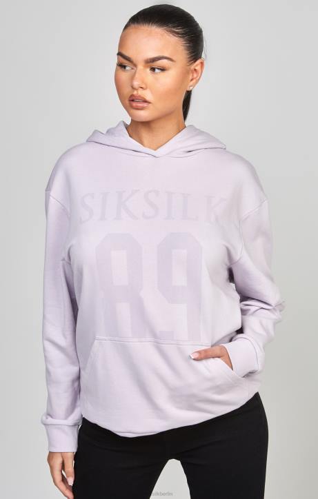 Frauen SikSilk Lila übergroßer 89-Kapuzenpullover Bekleidung J0NL115