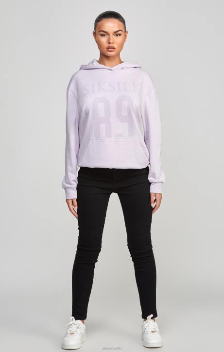Frauen SikSilk Lila übergroßer 89-Kapuzenpullover Bekleidung J0NL115