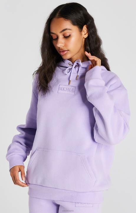 Frauen SikSilk Lilafarbener Oversize-Hoodie Bekleidung J0NL123