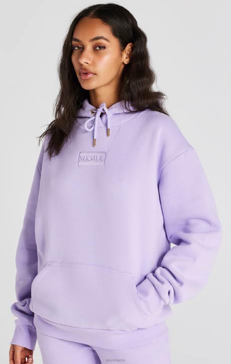Frauen SikSilk Lilafarbener Oversize-Hoodie Bekleidung J0NL123