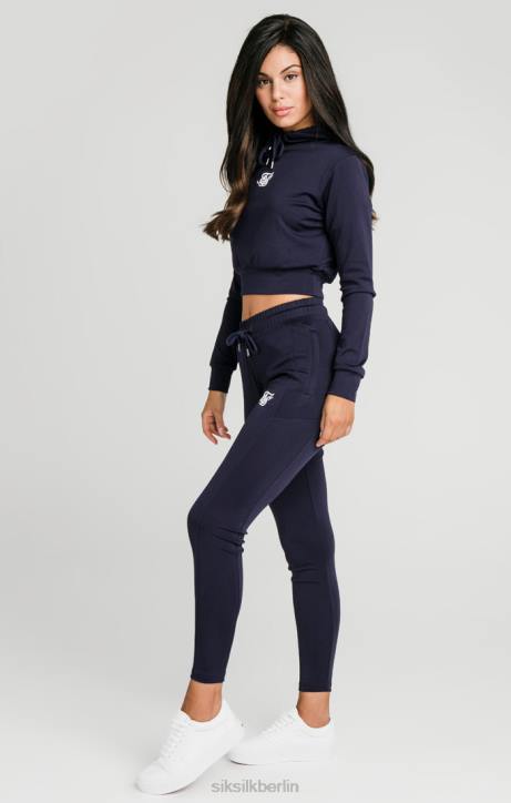 Frauen SikSilk Marineblaues Essential-Trainingsoberteil Bekleidung J0NL107