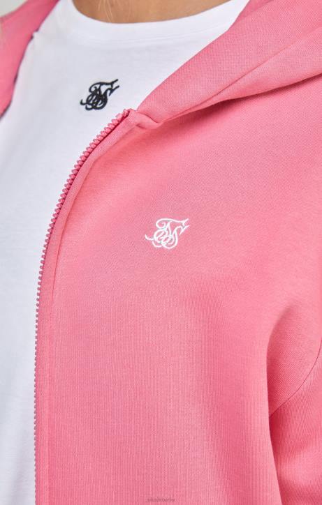 Frauen SikSilk Pinker Essential-Reißverschluss Bekleidung J0NL102