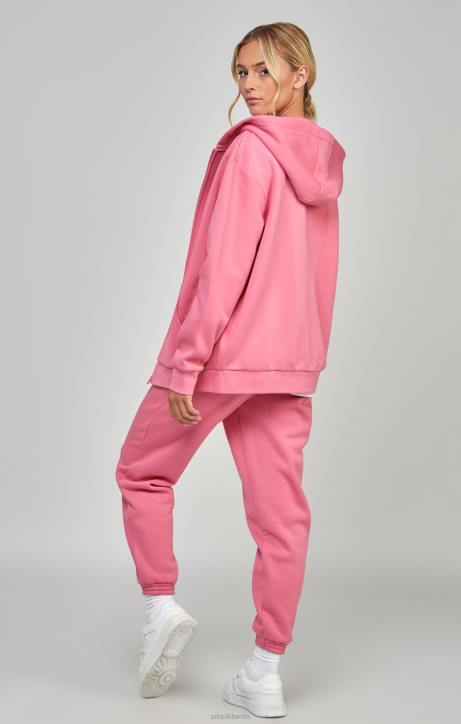 Frauen SikSilk Pinker Essential-Reißverschluss Bekleidung J0NL102