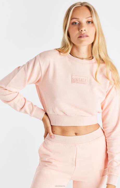 Frauen SikSilk Rosa Crop-Sweat Bekleidung J0NL91