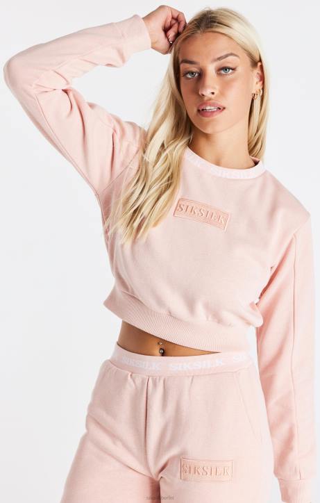 Frauen SikSilk Rosa Crop-Sweat Bekleidung J0NL91