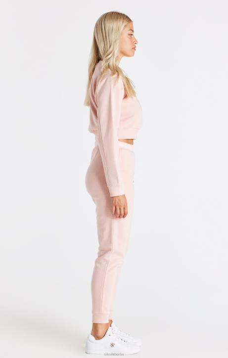 Frauen SikSilk Rosa Crop-Sweat Bekleidung J0NL91