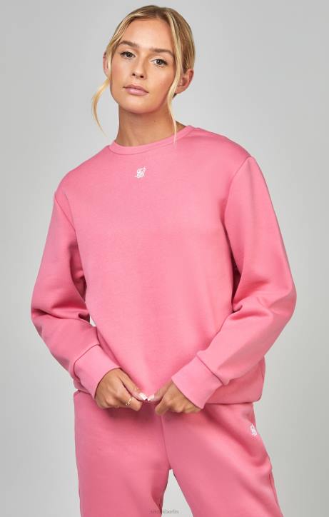 Frauen SikSilk Rosa Essential-Sweatshirt Bekleidung J0NL103
