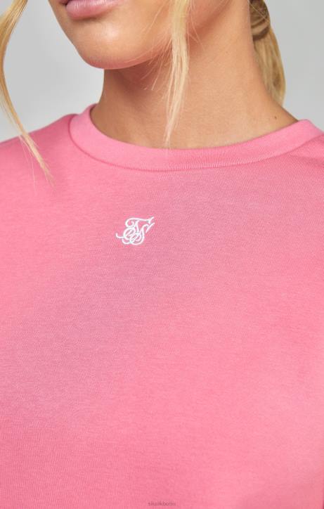 Frauen SikSilk Rosa Essential-Sweatshirt Bekleidung J0NL103